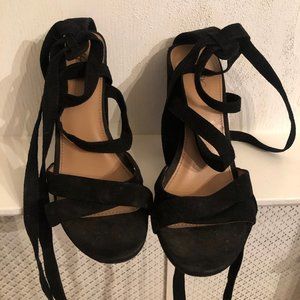Mossimo Black Strappy Tie-Up High Heels MULTIWEAR!